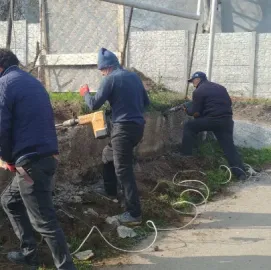 კედლების იატაკის აბაზანა საპირფარეშოს დემონტაჟი